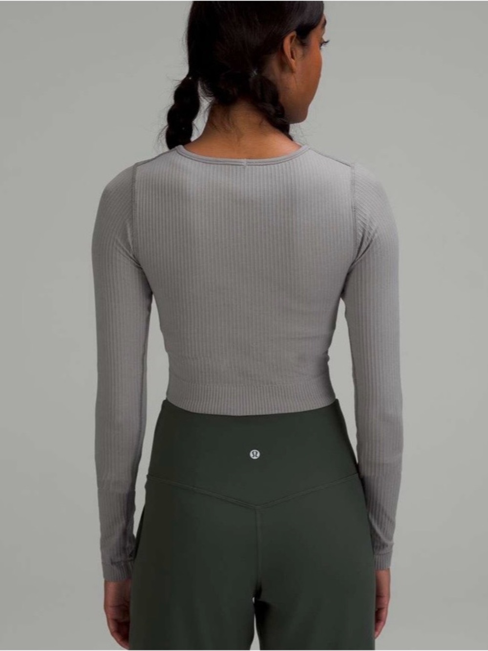 FINAL SALE Lululemon Ebb to Street Long Sleeve Shirt Gull Grey - Picture 2 of 5